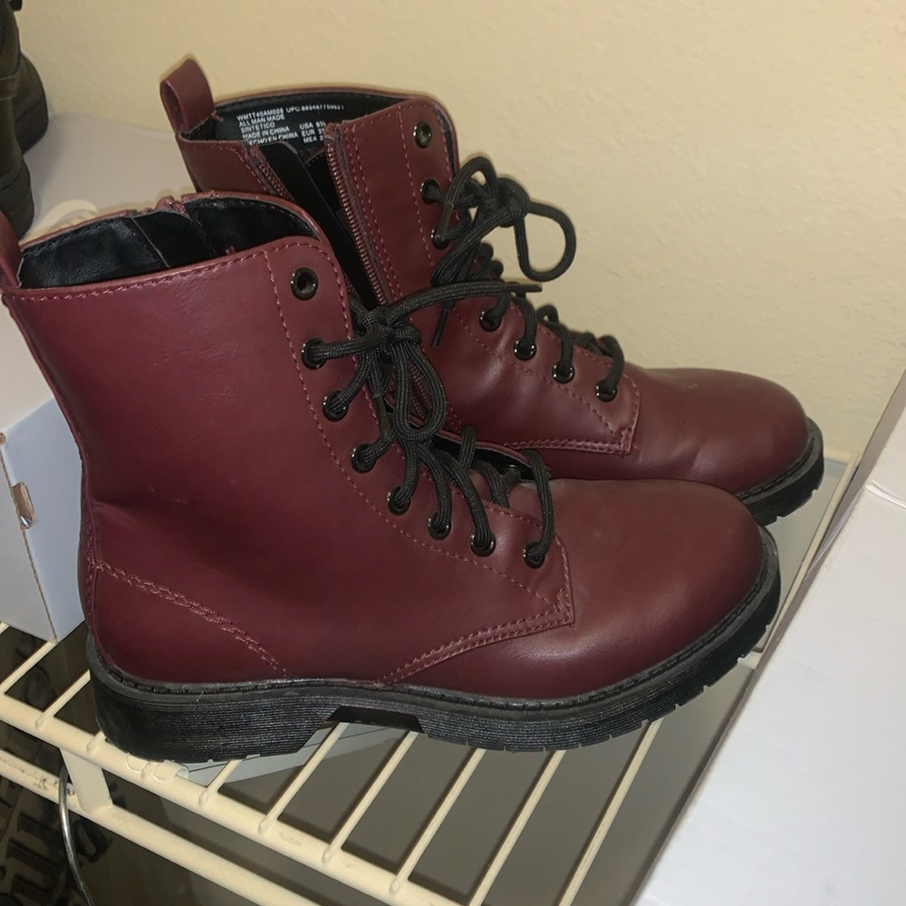 Maroon boots